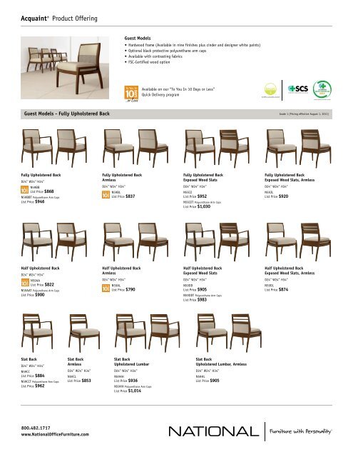 Acquaint Product Offering - National Office Furniture