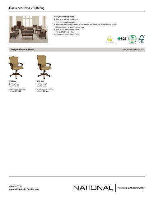 Eloquence Product Offering - National Office Furniture