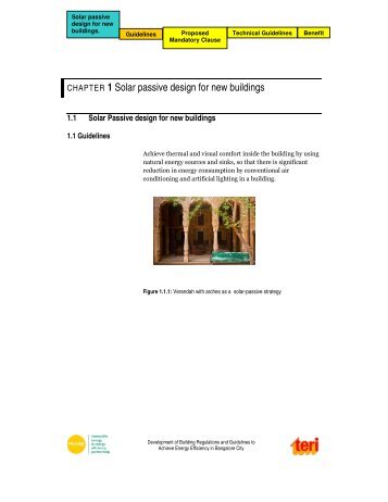 CHAPTER 1 Solar passive design for new buildings - Teri