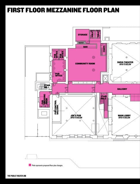 PROPOSED FIRST FLOOR MEZZANINE PLAN - the Public Theater