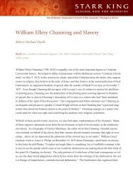 William Ellery Channing and Slavery - Starr King School for the ...