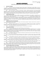 security agreement (chattel mortgage for ... - RBC Royal Bank