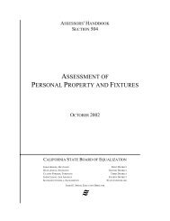 assessment of personal property and fixtures - California State ...