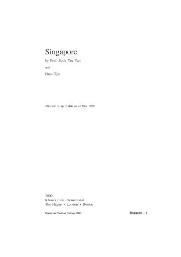 Singapore - International Encyclopaedia of Laws