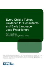 Free download of:Every Child a Talker - Department for Education