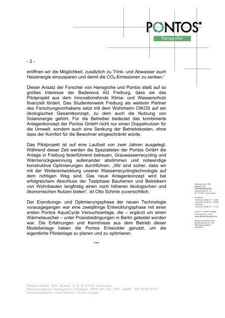 Pressebericht vom 04.11.2008 - Forstner Speichertechnik GmbH