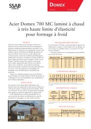 Acier Domex 700 MC laminé à chaud à très haute limite d'élasticité ...