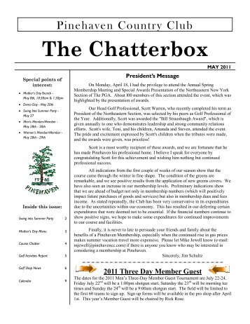 The Chatterbox - Pinehaven Country Club