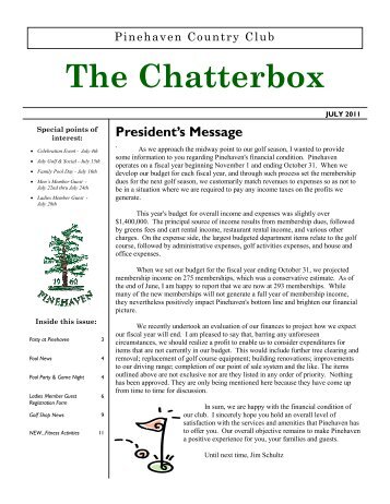 The Chatterbox - Pinehaven Country Club