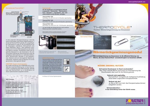 ThermoCYCLE - Forstner Speichertechnik GmbH