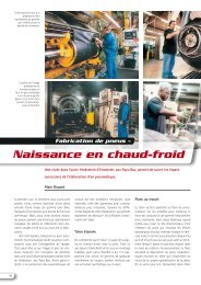 Fabrication de pneus – Naissance en chaud-froid