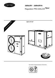 30RA/RY - 30RH/RYH Régulation PRO-DIALOG - Carrier