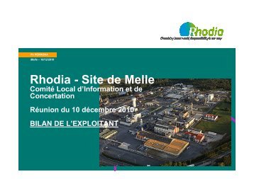 Rhodia - Site de Melle - Prévention des Risques Accidentels