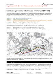 Erschliessungsvarianten Industrieareal Bahnhof West (ZPP A-E)