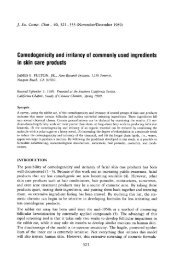 Comedogenicity and irritancy of commonly used ingredients in skin ...