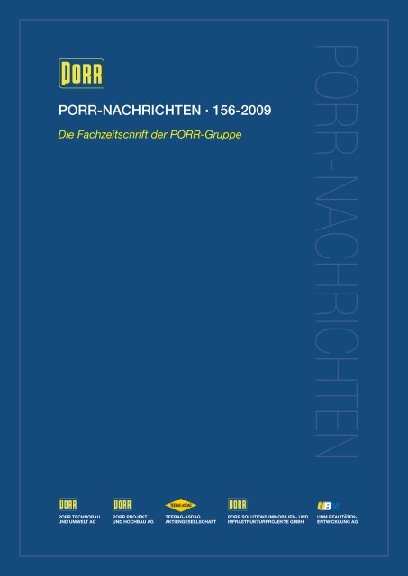 PORR-NACHRICHTEN . 156-2009 - Porr Suisse AG