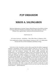 P2P URBANISM NIKOS A. SALINGAROS