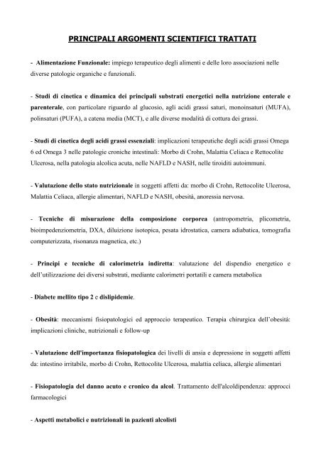 Curriculum Vitae della Dott.ssa Sara Farnetti