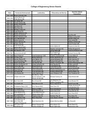 College of Engineering Senior Awards