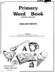 ENGLISH- HMONG Primary Word Book