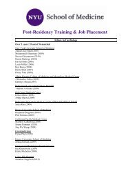 Post-Residency Training & Job Placement