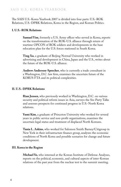 YeArBooK 2007 - US-Korea Institute at SAIS