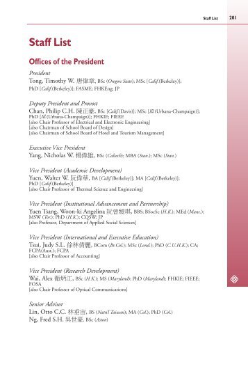 Staff List - The Hong Kong Polytechnic University