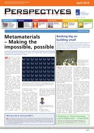 Metamaterials – Making the impossible, possible - IMRE - A*Star