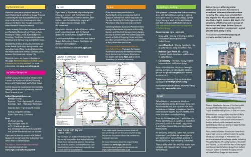Getting to Salford Quays and MediaCityUK - Transport for Greater ...