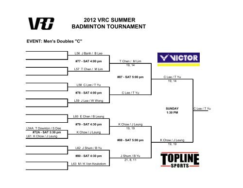 2012 VRC SUMMER BADMINTON TOURNAMENT