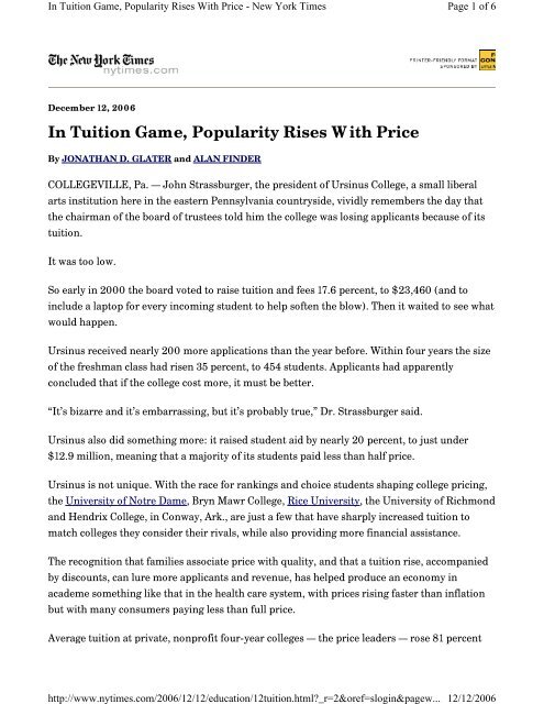 In Tuition Game Popularity Rises With Price.pdf - University of Notre ...