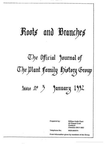full text - Plant Family History Group