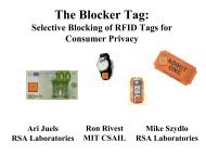 The Blocker Tag: - RSA