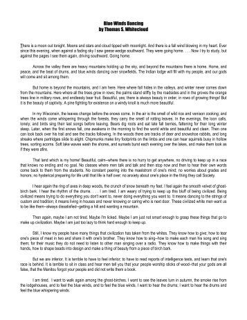 blue winds dancing thesis