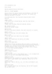 It's a Wonderful Life Final Script Opening sequence/George saves ...