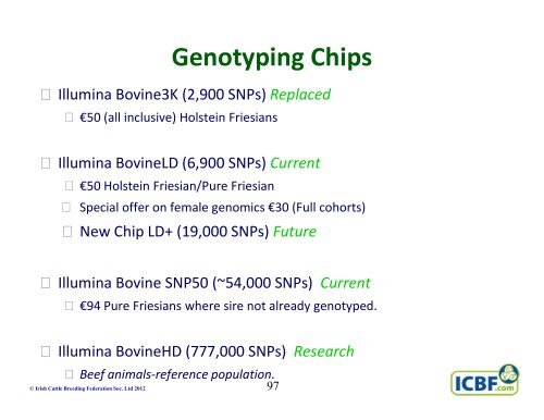 Genomics – A New Era for Cattle Breeding. Session - ICBF