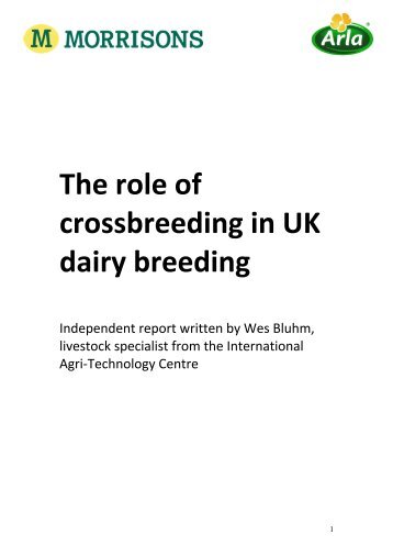 The role of crossbreeding in UK dairy breeding