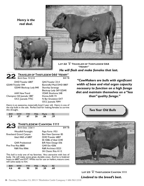 Commercial Bred Heifer and Bull Sale - The Cattle Range