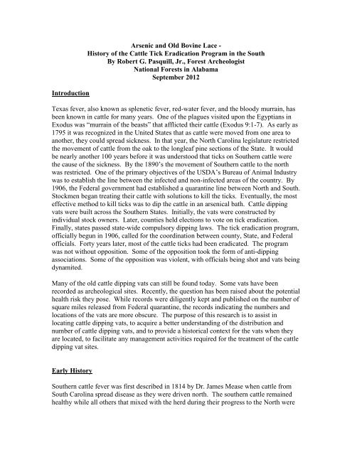 Notes On Cattle Dipping Usda Forest Service Us Department Of