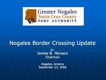 Nogales Border Crossing Update - US Environmental Protection ...