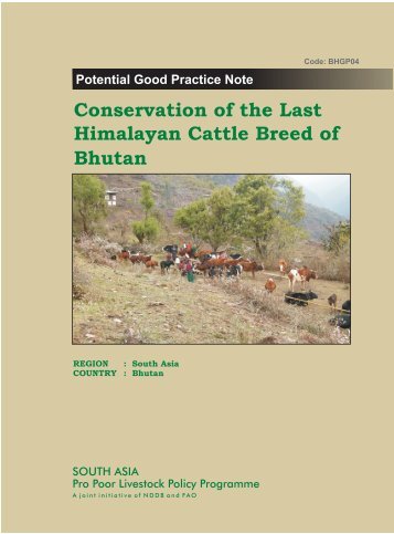 Conservation of the Last Bhutan Himalayan Cattle Breed of - sapplpp