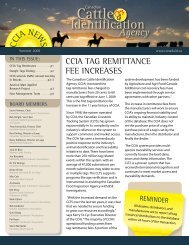 Summer 2009 Newsletter - Canadian Cattle Identification Agency