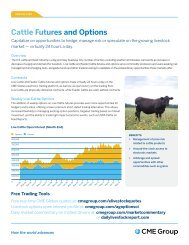 Cattle Futures and Options Fact Card - CME Group