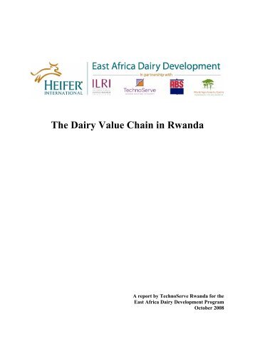 The Dairy Value Chain in Rwanda - International Livestock ...