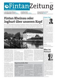 Fintan Rheinau oder Joghurt über unseren Kopf