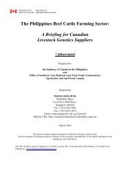 The Philippines Beef Cattle Farming Sector: A Briefing for Canadian ...