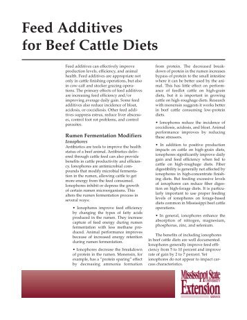 P2518 Feed Additives for Beef Cattle Diets - MSUcares