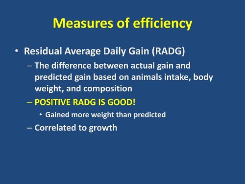 Beef Cattle Feed Efficiency - Dan Shike (University of