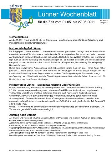 Lünner Wochenblatt Nr 20 vom 21 05-27 05