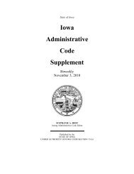 Iowa Administrative Code Supplement - Iowa Legislature - State of ...